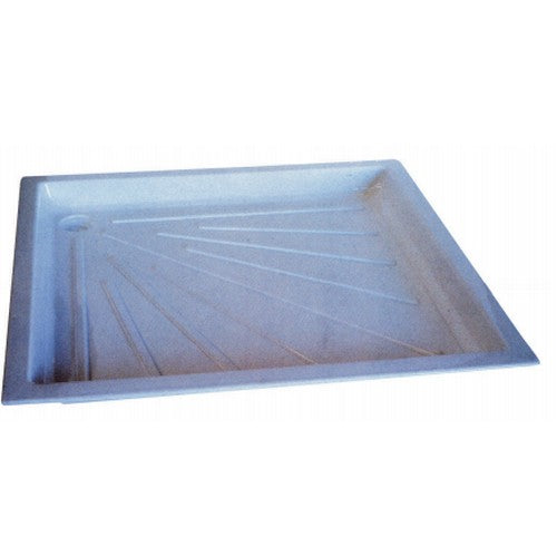 Scarico Doccia Esterno Piatto Doccia Per Camper E Roulotte - 68x68x10 Cm, ABS Bianco, Con Scarico, Resistente All'Acqua Scarico Incorporato - 2