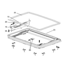 Carica l&#39;immagine nel visualizzatore di Gallery, Ricambi cornice esterna oblò Dometic Midi Heki Style versione con barra
