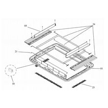 Carica l&#39;immagine nel visualizzatore di Gallery, Ricambi cornice interna oblò Dometic Midi Heki Style versione con barra
