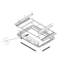 Carica l&#39;immagine nel visualizzatore di Gallery, Ricambi cornice interna oblò Dometic Midi Heki Style versione con barra
