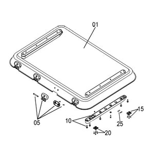 Ricambi oblò Dometic cupola Heki 4 - Heki 4 plus