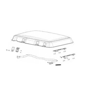 Ricambi cupola oblò Dometic midi Heki style versione con barra/manovella/elettrico