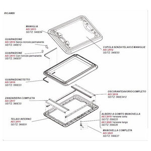 Ricambi oblò Dometic Heki 1