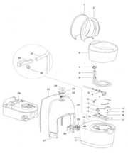 Carica l&#39;immagine nel visualizzatore di Gallery, Ricambi WC Toilette a cassetta Thetford C223 CS scheda tecnica
