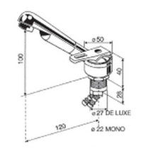Carica l&#39;immagine nel visualizzatore di Gallery, Rubinetto miscelatore De Luxe automatico 12v con canna orientabile e abbattibile
