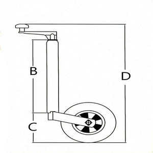 Ruotino d'appoggio in acciao zincato