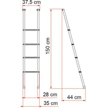 Carica l&#39;immagine nel visualizzatore di Gallery, Scaletta deluxe 4b per mansarde e cuccette
