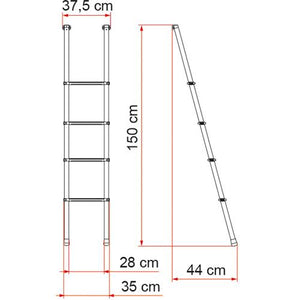 Scaletta deluxe 4b per mansarde e cuccette