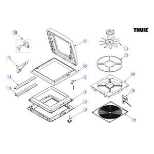 Ricambi oblò Thule Rooflight camper