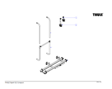 Carica l&#39;immagine nel visualizzatore di Gallery, Scheda tecnica Ricambi portabici per portellone Thule Sport g2 compact
