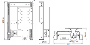 Staffa porta LCD manuale laterale Mod 12538