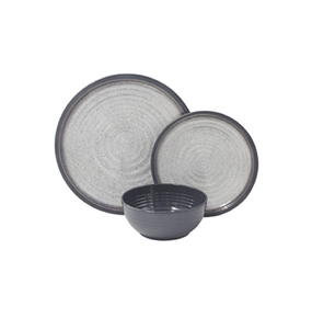 Set piatti In melamina Granite Gray