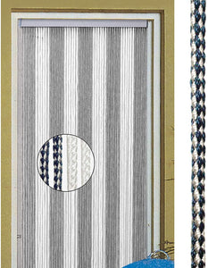 Tenda Korda per porte camper 60x190h cm colore bianco blu e grigio