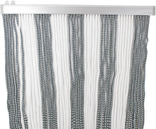 Carica l&#39;immagine nel visualizzatore di Gallery, Tenda Korda per porte camper 60x190h cm colore bianco blu e grigio
