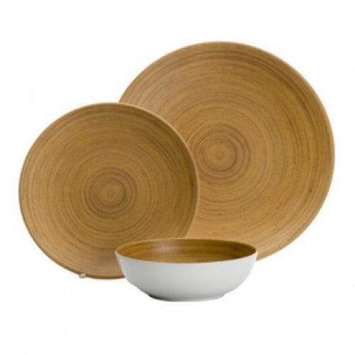 Set stoviglie in melamina Bamboo - 12 pezzi