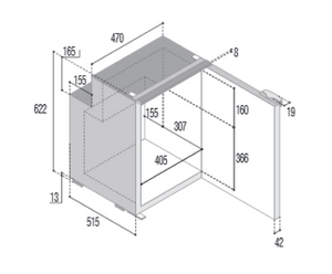 Frigorifero a compressione Vitrifrigo modello C90i